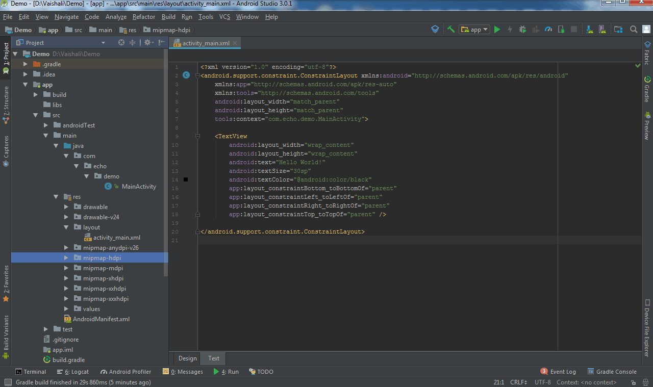 android development for beginners final step
