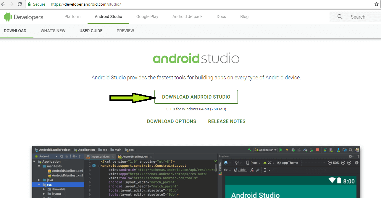 download android studio