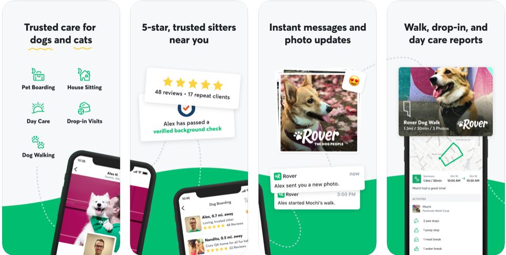 dog walking app rover