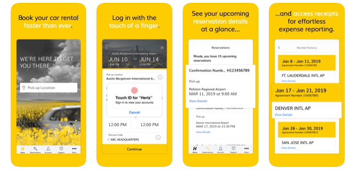 Develo an app like hertz