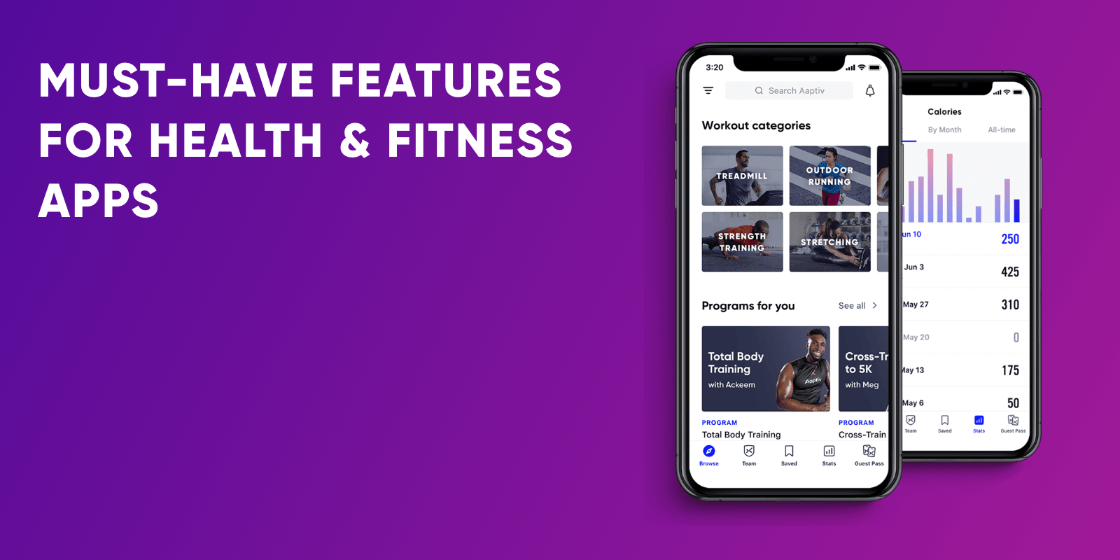 features for fitness app development