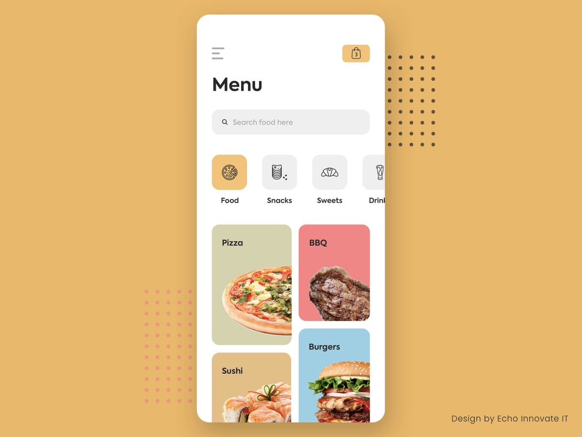 online menu website development for restaurant