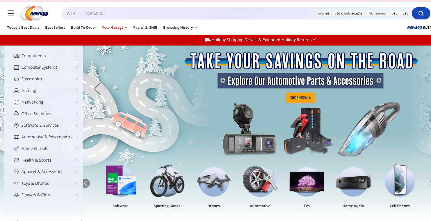 Newegg elctronic selling app like amazon