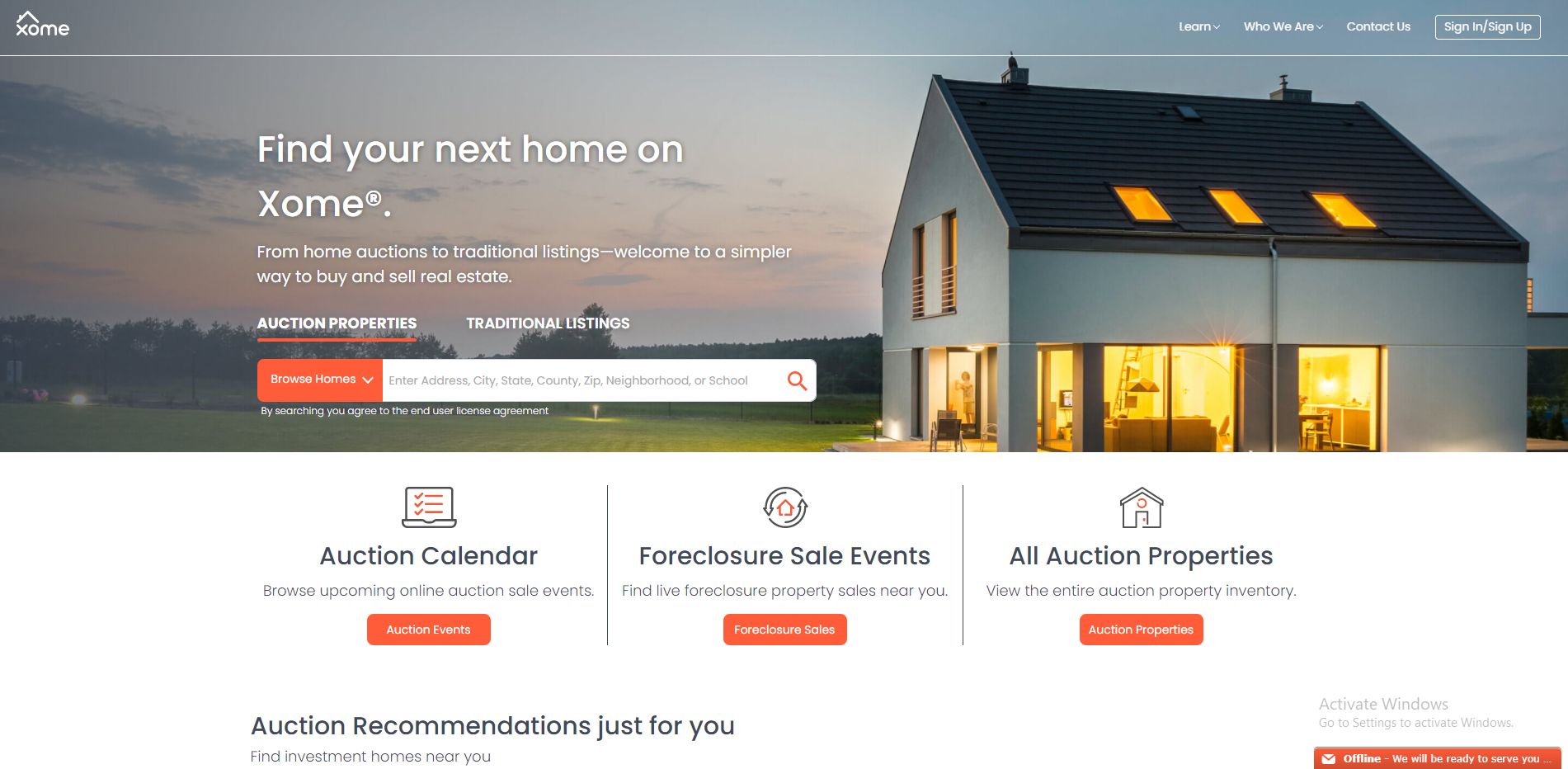 xome auction
