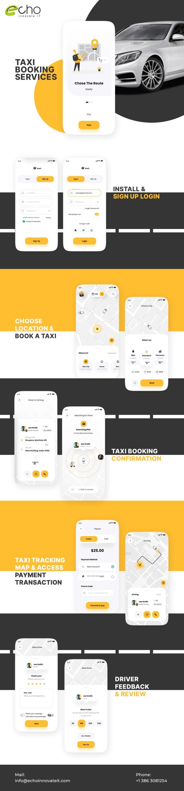 taxi booking app development services