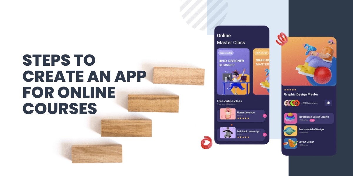 steps to create an app for online courses