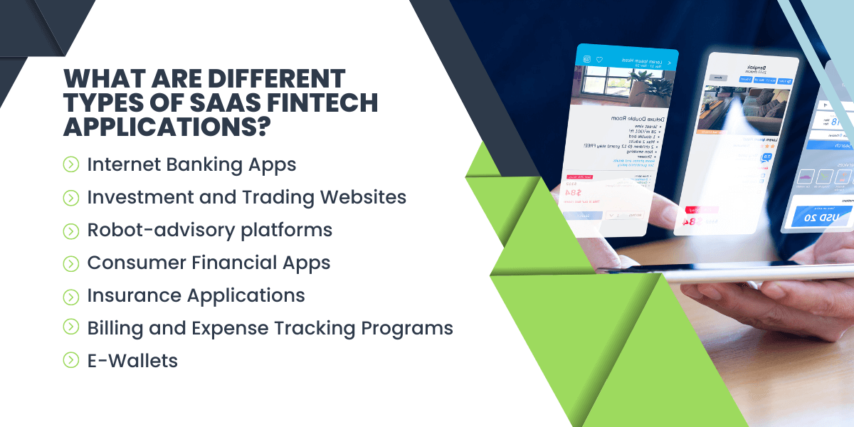 types of saas fintech applications