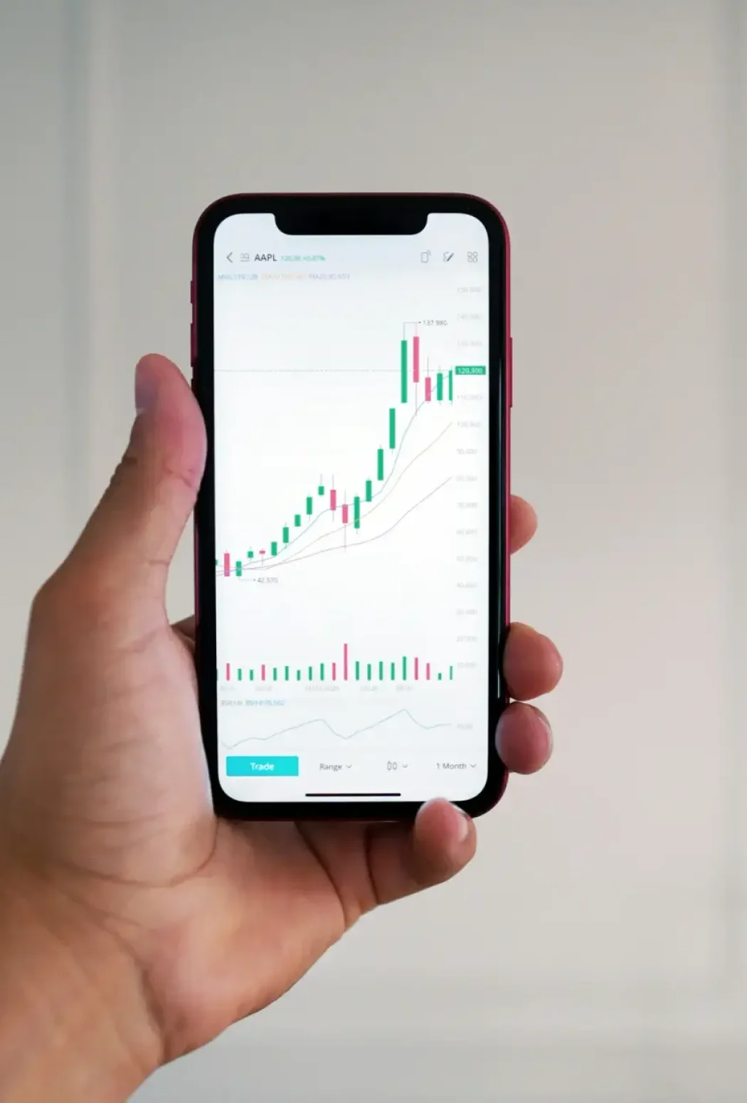 Trader reviewing market data