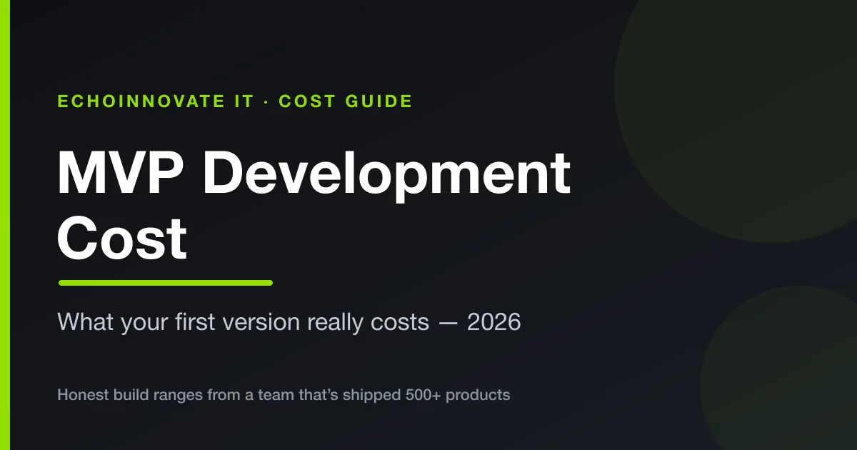 MVP development cost — 2026 ranges by type and complexity