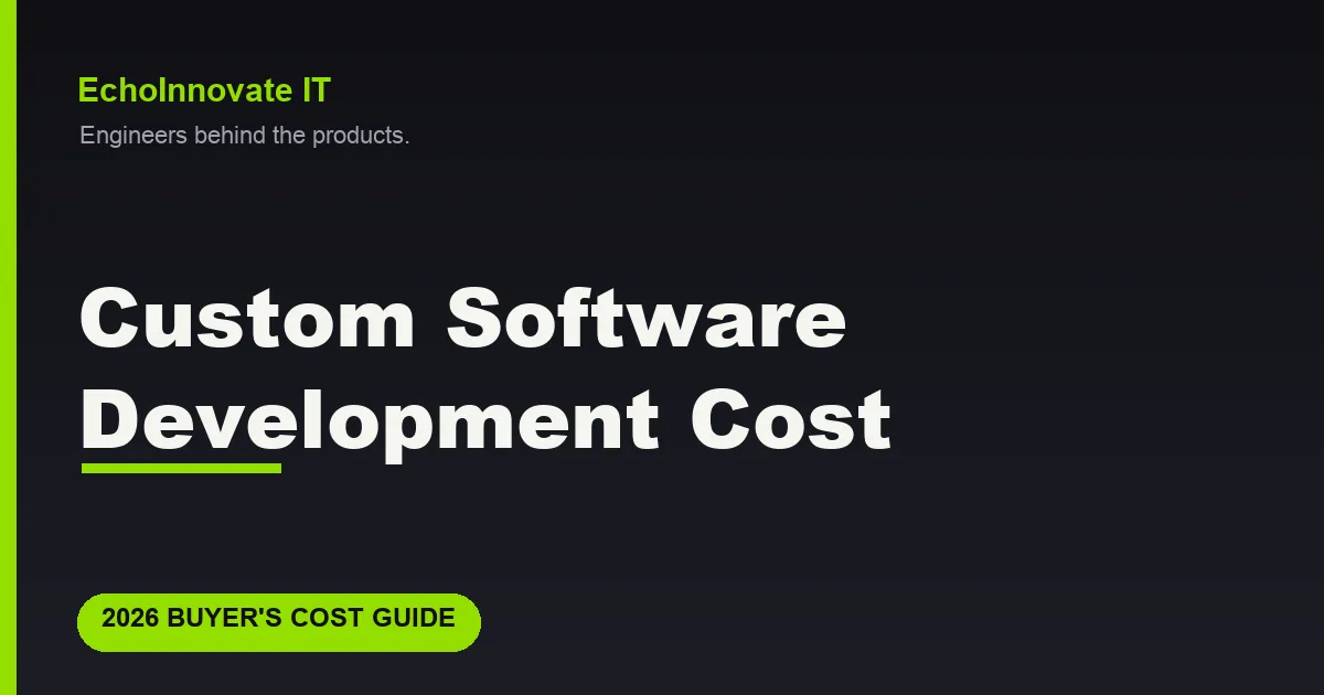 Custom Software Development Cost in 2026: Full Breakdown